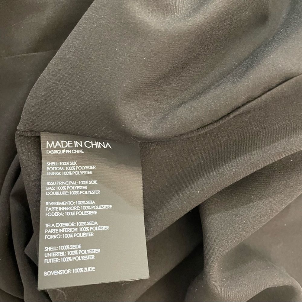 Club Monaco Quynh Asymmetrical Midi Dress | Black | Size: 00 - Picture 9 of 9